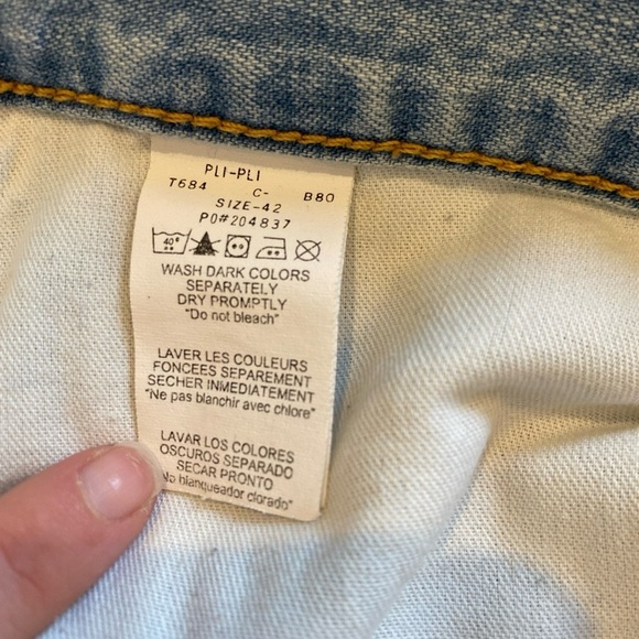 Vintage 90’s Tommy Hilfiger Jean Shorts Men’s Size 42 Jorts Light Wash Y2K - Picture 6 of 7